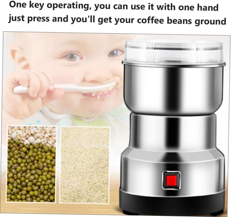 BESTYASH Stainless Steel Grinder for Home Kitchen Electric Powder Mill Machine for Grinding Coffee Beans Spices Nuts Grains with Powerful Motor and Detachable Design - Image 3